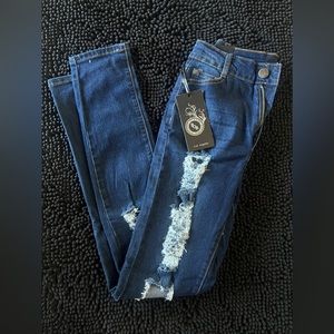 BOB Jeans Skinny Stretch Distressed Blue 9/10